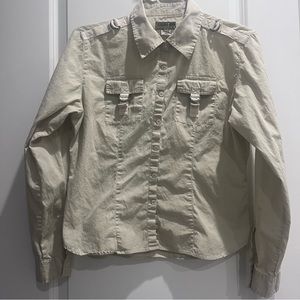 Women’s Kodiak Khaki Tan Safari Army Western Cargo Rugged Shirt